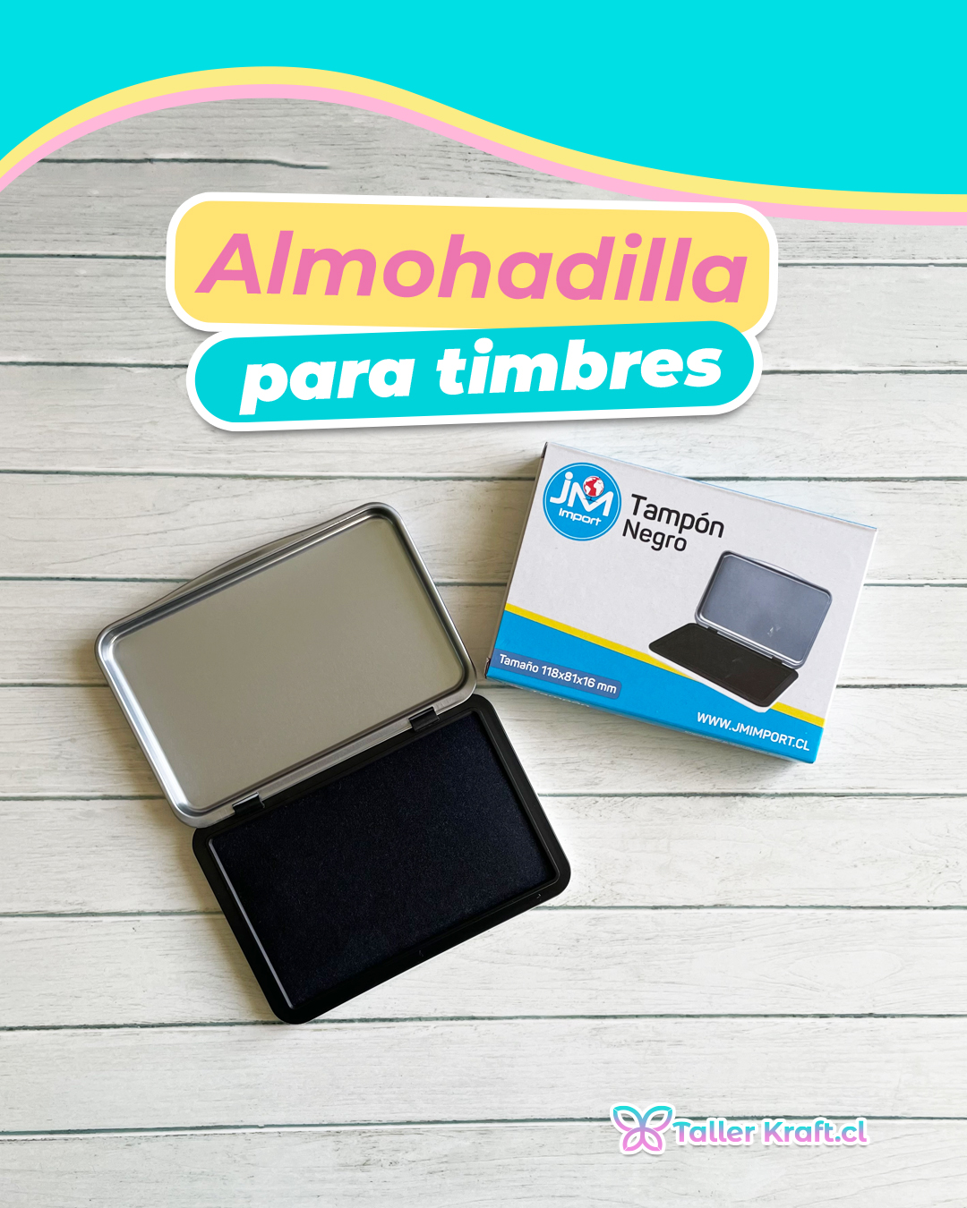 Almohadilla para timbres 11x7 cm