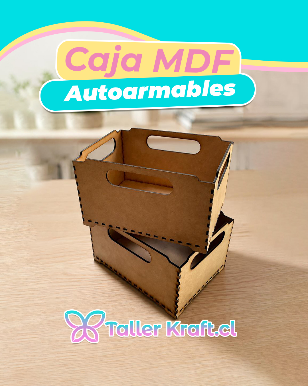 Caja autoarmable mdf
