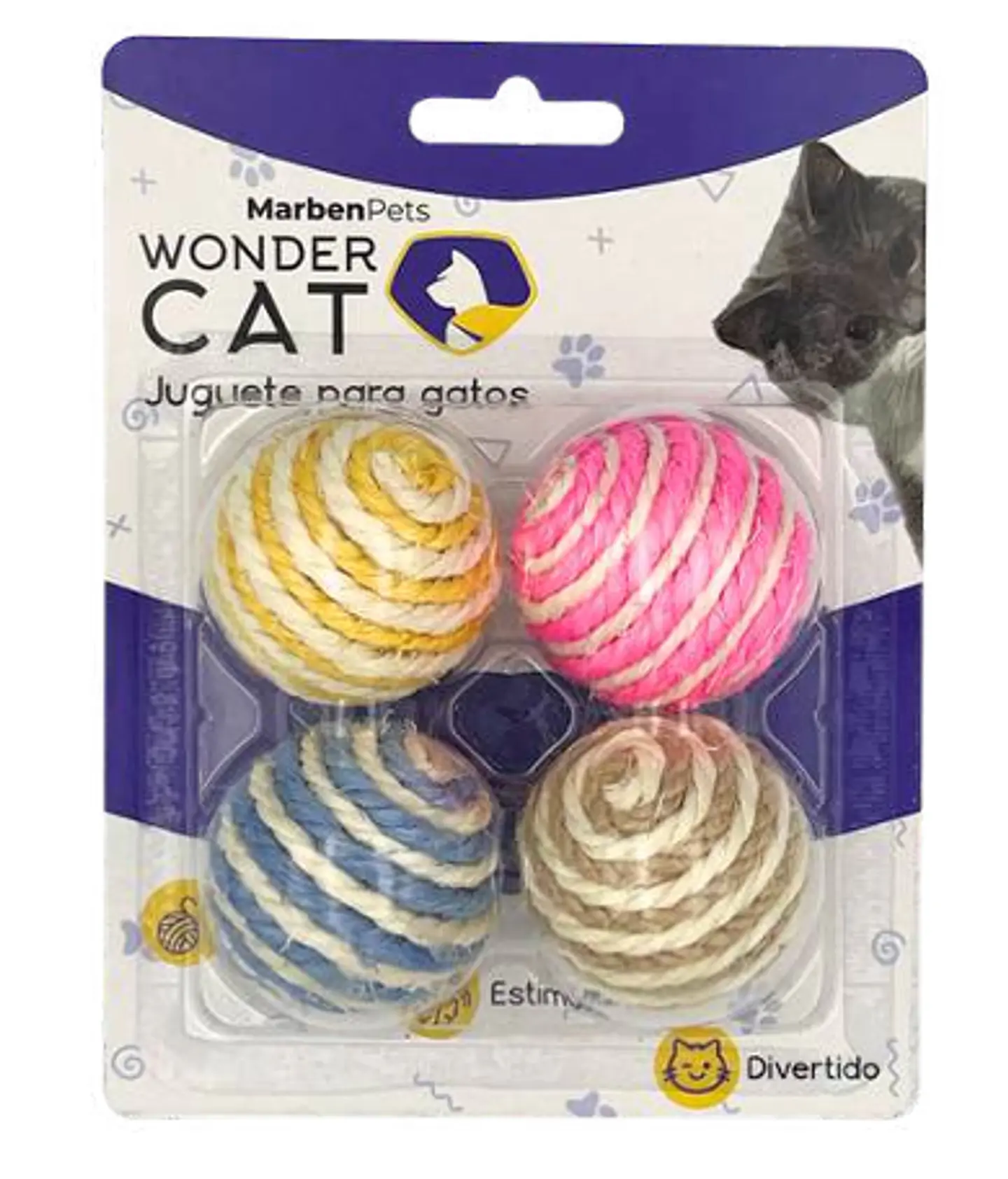 Set 4 Pelotas De Cuerda Para Gato 1