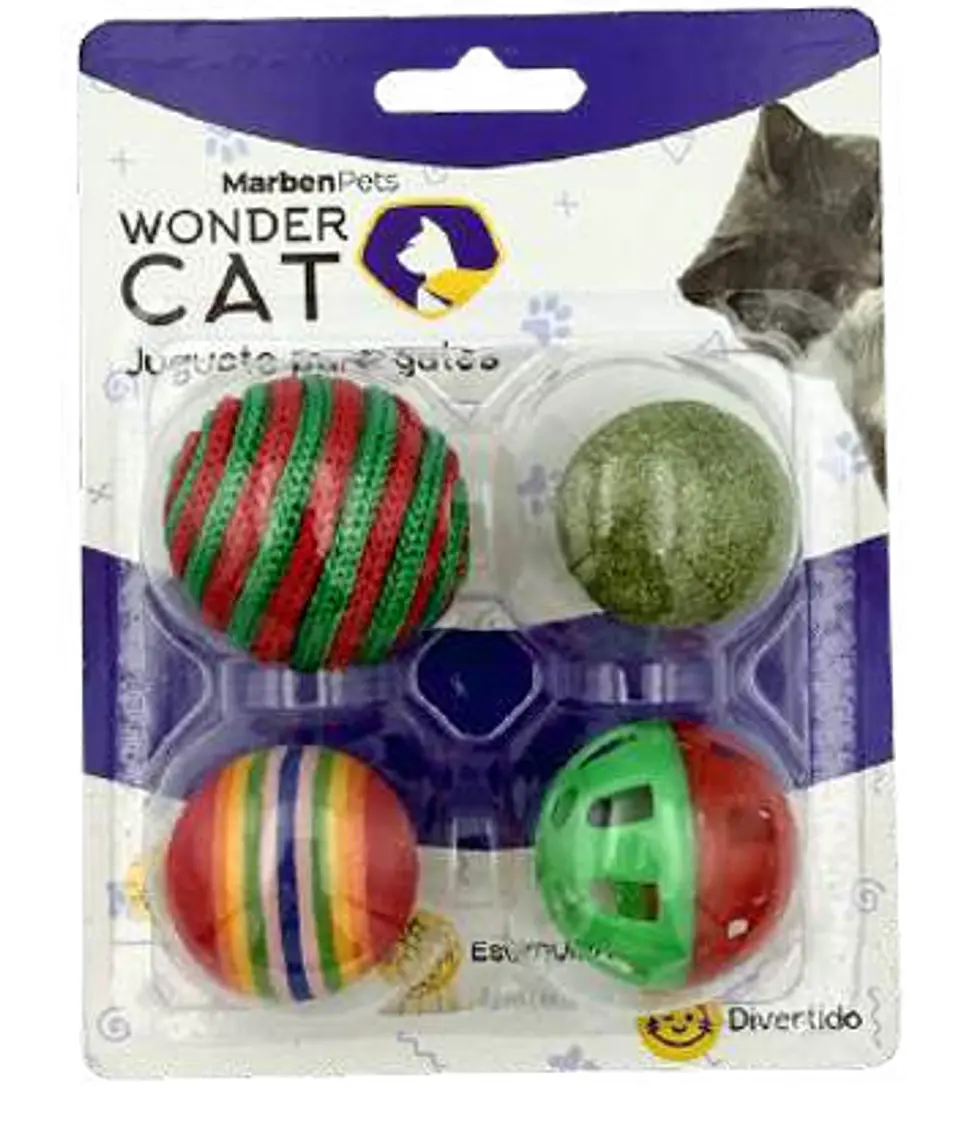 Set 4 Pelotas Surtidas Para Gato 1