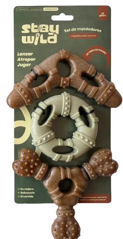 Juguete Stay Wild Pack 3 Formas 16X8 Cm