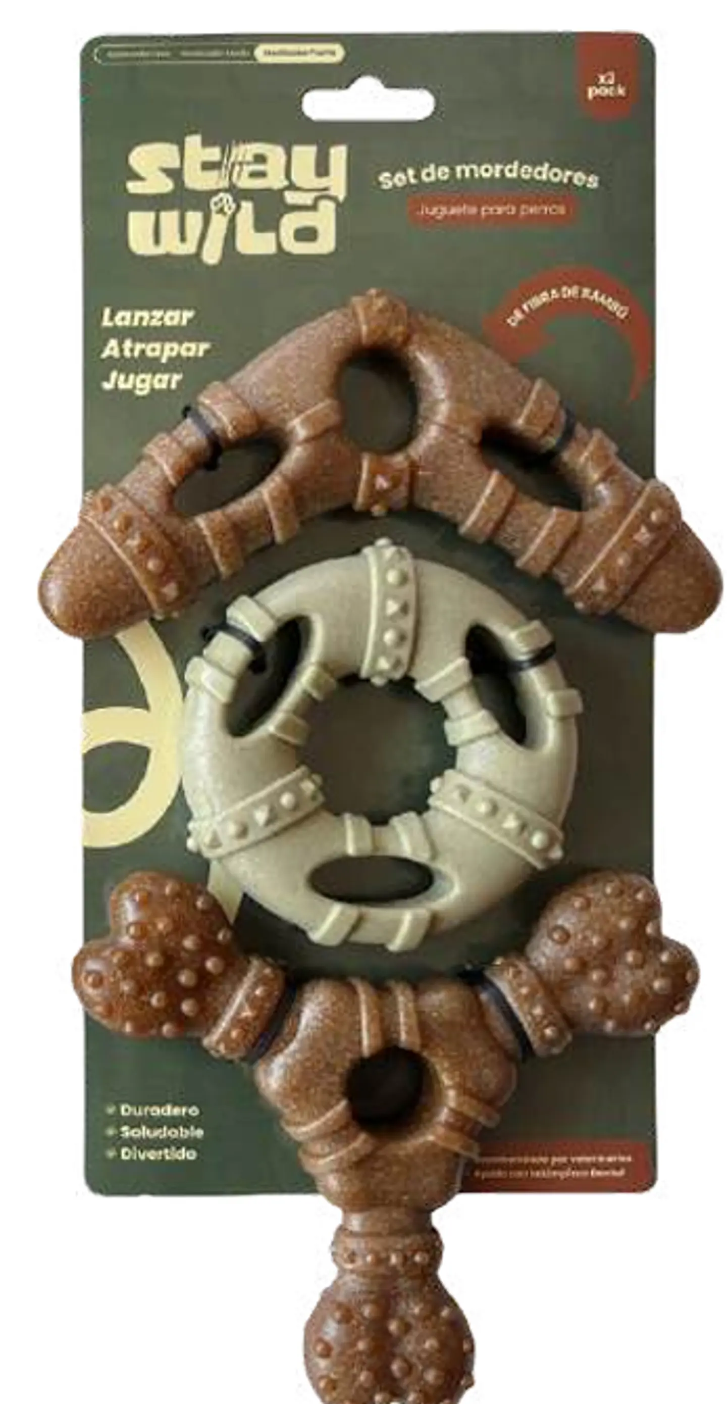 Juguete Stay Wild Pack 3 Formas 16X8 Cm 1