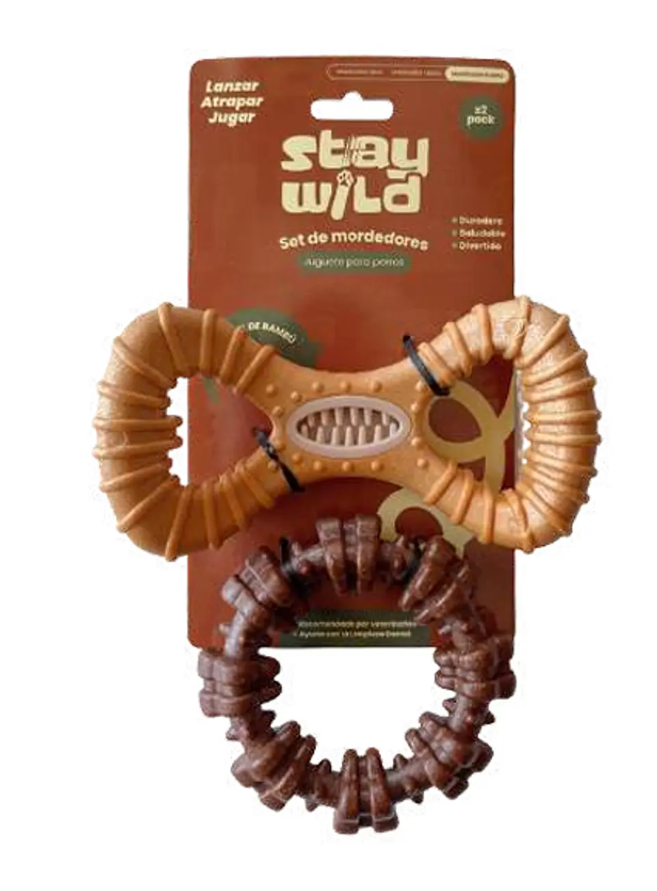 Juguete Stay Wild Pack 2 Formas 15X8 Cm 1
