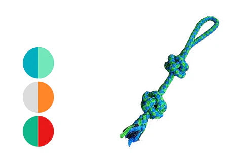 Juguete Cuerda Pelotas Trenzadas 30Cm