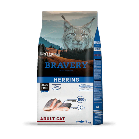 Bravery Herring Adulto Gato 7 Kg