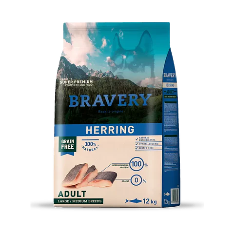 Bravery Herring Adult Large Medium Breeds 12 Kg
