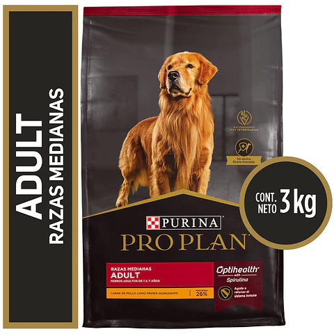 Pro Plan Adulto Razas Medianas 3Kg