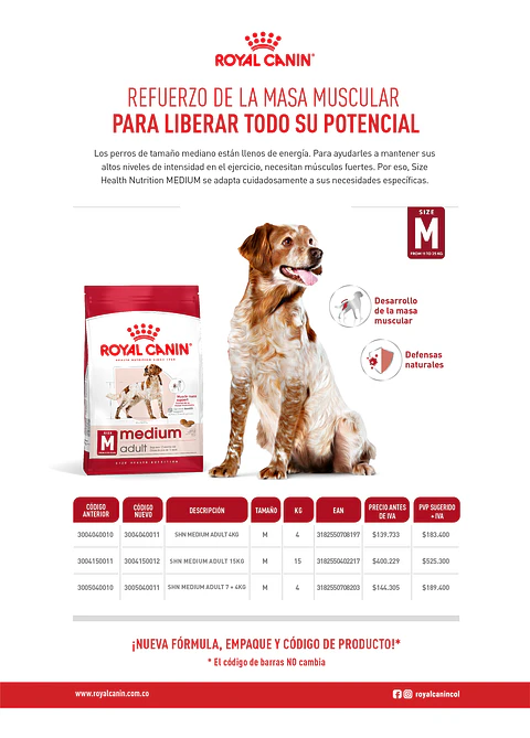 Royal Canin Medium Adulto 2.5 Kg