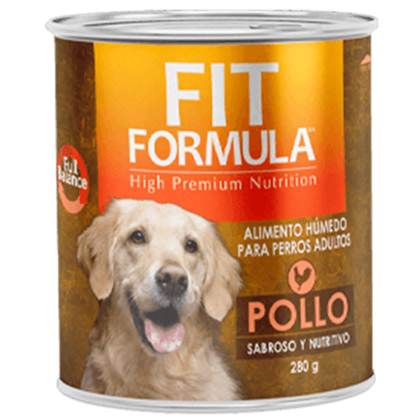 Lata Fit Fórmula Perro Pollo 280 Gr  1