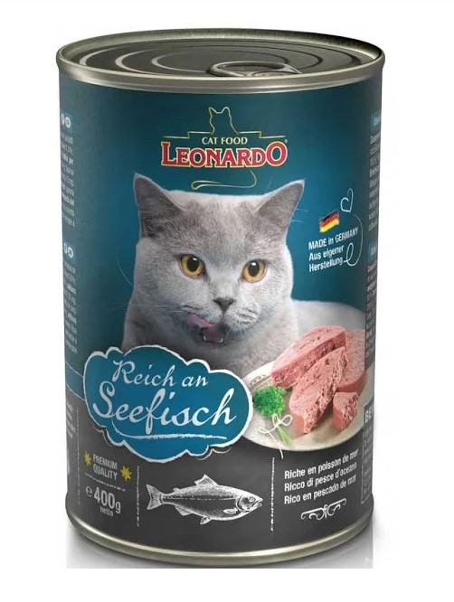 Lata Leonardo Gato Quality Selection Adulto Pescado 400Gr  1