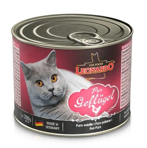 Lata Leonardo Gato Quality Selection Adulto Ave 200Gr