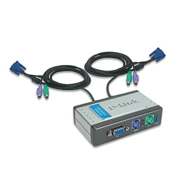 KVM 2 puertos PS/2 con Audio y Cables - DLink