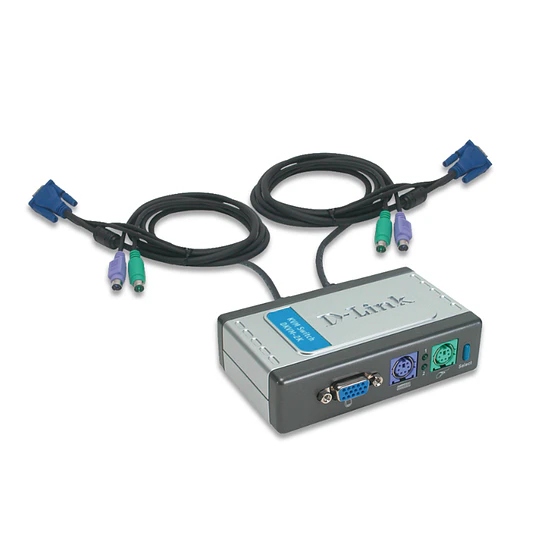 KVM 2 puertos PS/2 con Audio y Cables - DLink