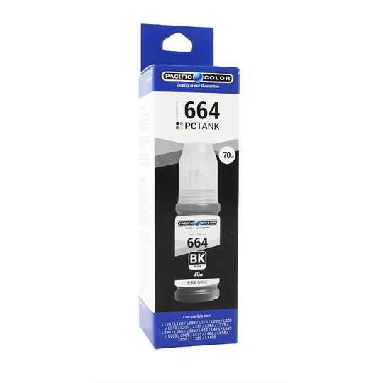 Tinta de botella 664 Black 70ML - Pacific Color