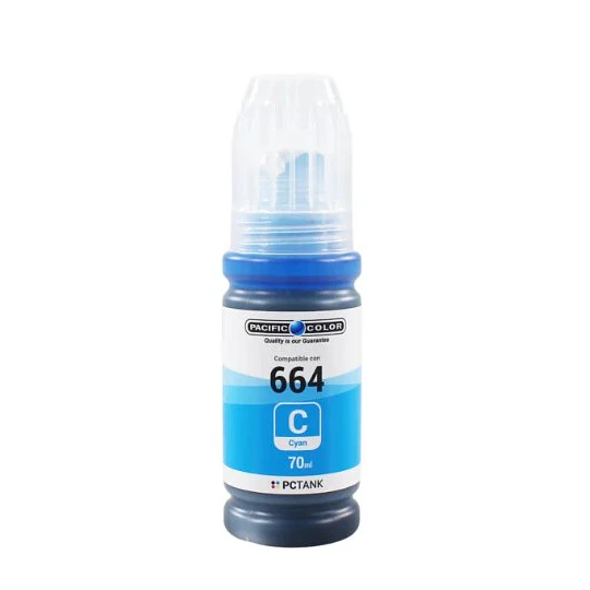 Tinta de botella 664 Cyan 70ML - Pacific Color