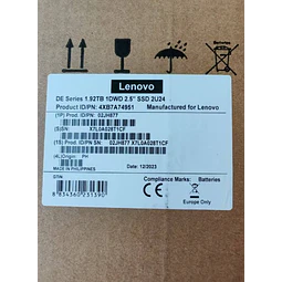 Lenovo 1.92TB SAS 12G SSD 2,5" - P/N: 4XB7A74951