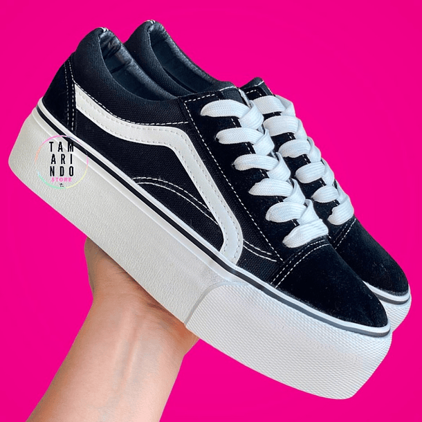 Zapatillas De Deportivas De Lona Zapatilla Lona Negro Con