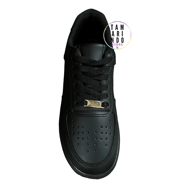 Zapatillas eco cuero negro 2295 2