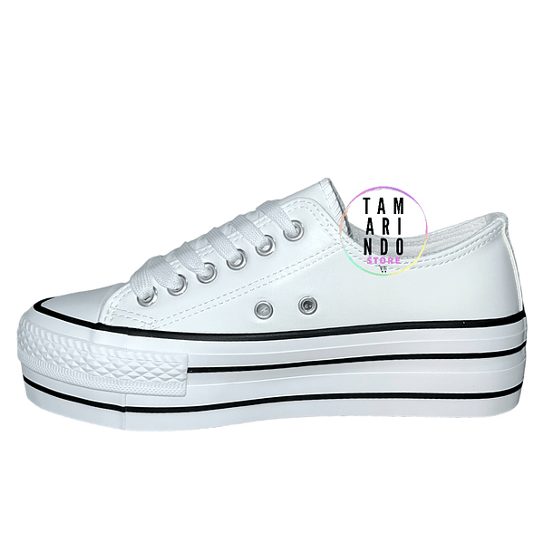 Zapatillas eco cuero blanco 152 2