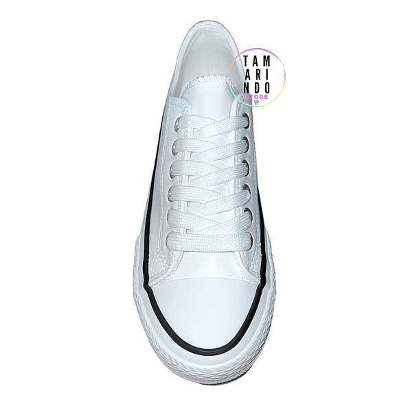 Zapatillas eco cuero blanco 152 3