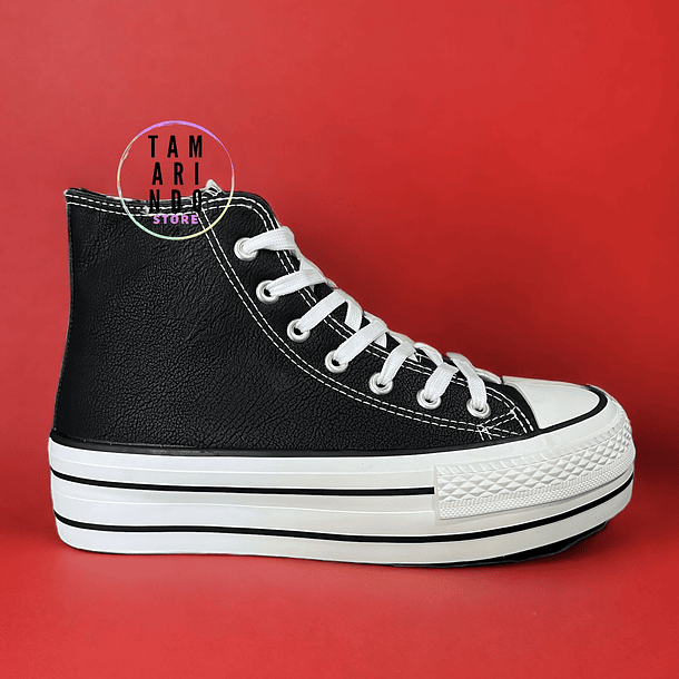 Zapatillas eco cuero negro 155 1