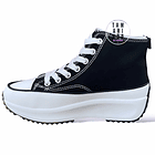 Zapatillas Lona con caña negro 856 2