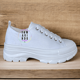 Zapatillas lona blanco entero 2302