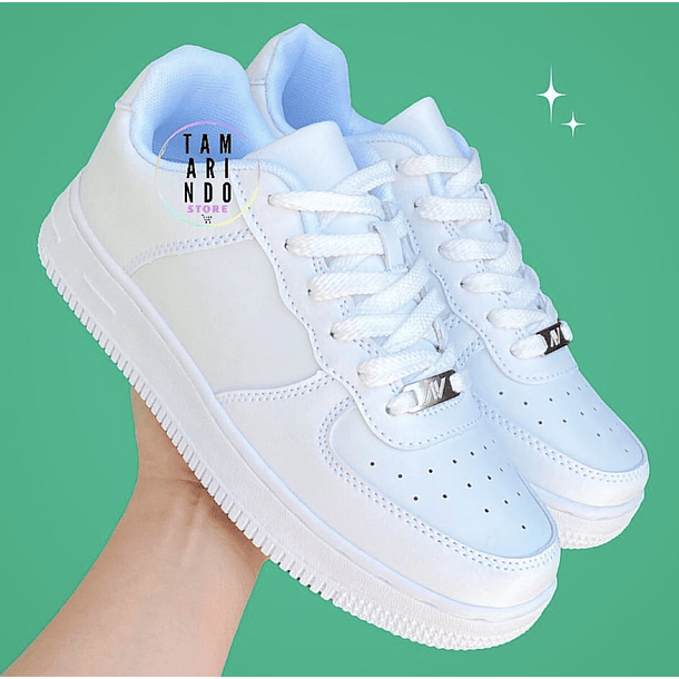 Zapatillas eco cuero blanco 2295 1