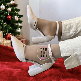 ZAPATO TACON 1704 BEIGE