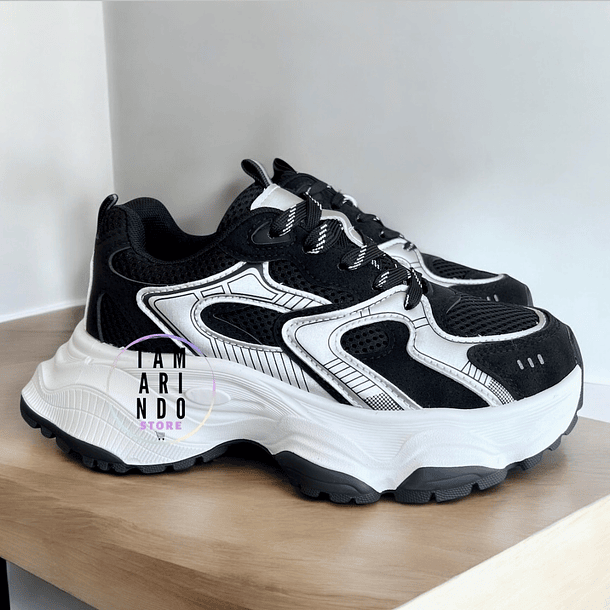 ZAPATILLAS MODA NEGRO 2064