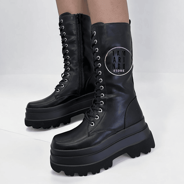 BOTAS NEGRO ECO CUERO 2625
