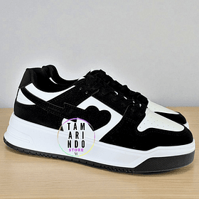 Zapatillas 363 Negro con blanco