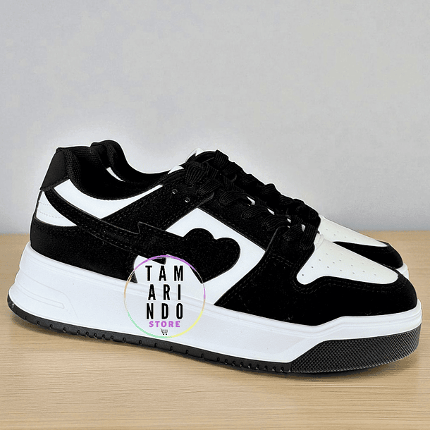 Zapatillas 363 Negro con blanco