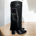 BOTAS LARGAS ECO CUERO NEGRO Y07 1