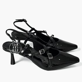 ZAPATO TACON PUNTEAGUDO H98 NEGRO