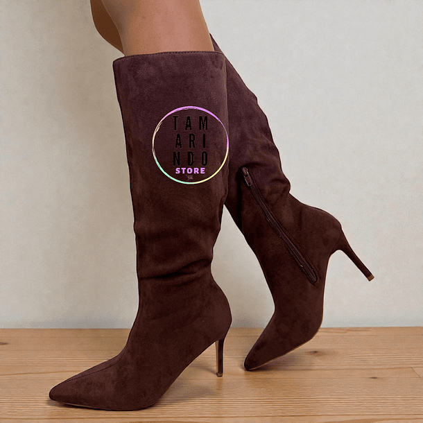 BOTAS LARGAS PUNTIAGUDA MARRON 029