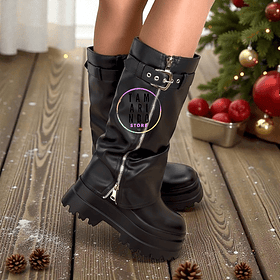 BOTAS LARGAS Y01 LIVIANAS NEGRO