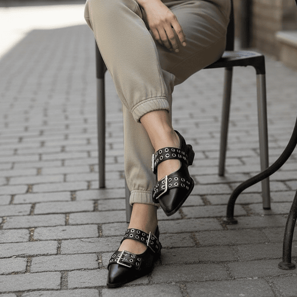 ZAPATO PUNTIAGUDO 5270 NEGRO OPACO 2