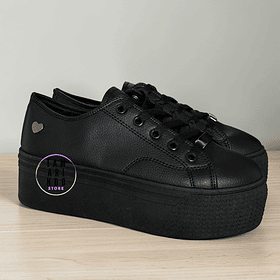 ZAPATILLAS PLATAFORMA ECO CUERO J18 NEGRO