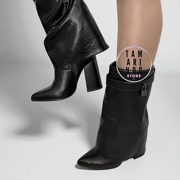 BOTAS MEDIA CAÑA ECO CUERO NEGRO 6502 2