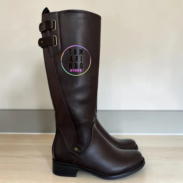 BOTAS LARGAS MARRON G22 ELASTICADAS