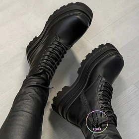 Botas negro eco cuero 2376 botin