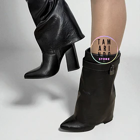 BOTAS MEDIA CAÑA ECO CUERO NEGRO 6502