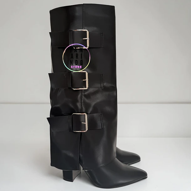 BOTAS LARGAS NEGRO 2526-1 HEBILLAS 1