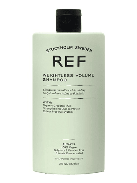 REF Weightless Volume Shampoo 285 ml – Shampoo Profissional para Cabelo Fino e Sem Volume