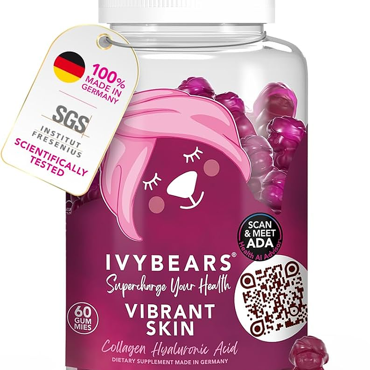 Ivy Bears Gomas de Colagénio e Ácido Hialurónico – Suplemento para Cabelo, Pele e Unhas 2