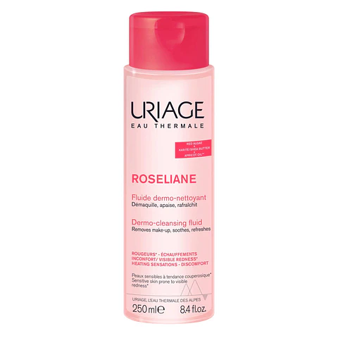 Uriage Eau Thermale Roséliane Fluido de Limpeza 250ml – Pele Sensível e Vermelhidão