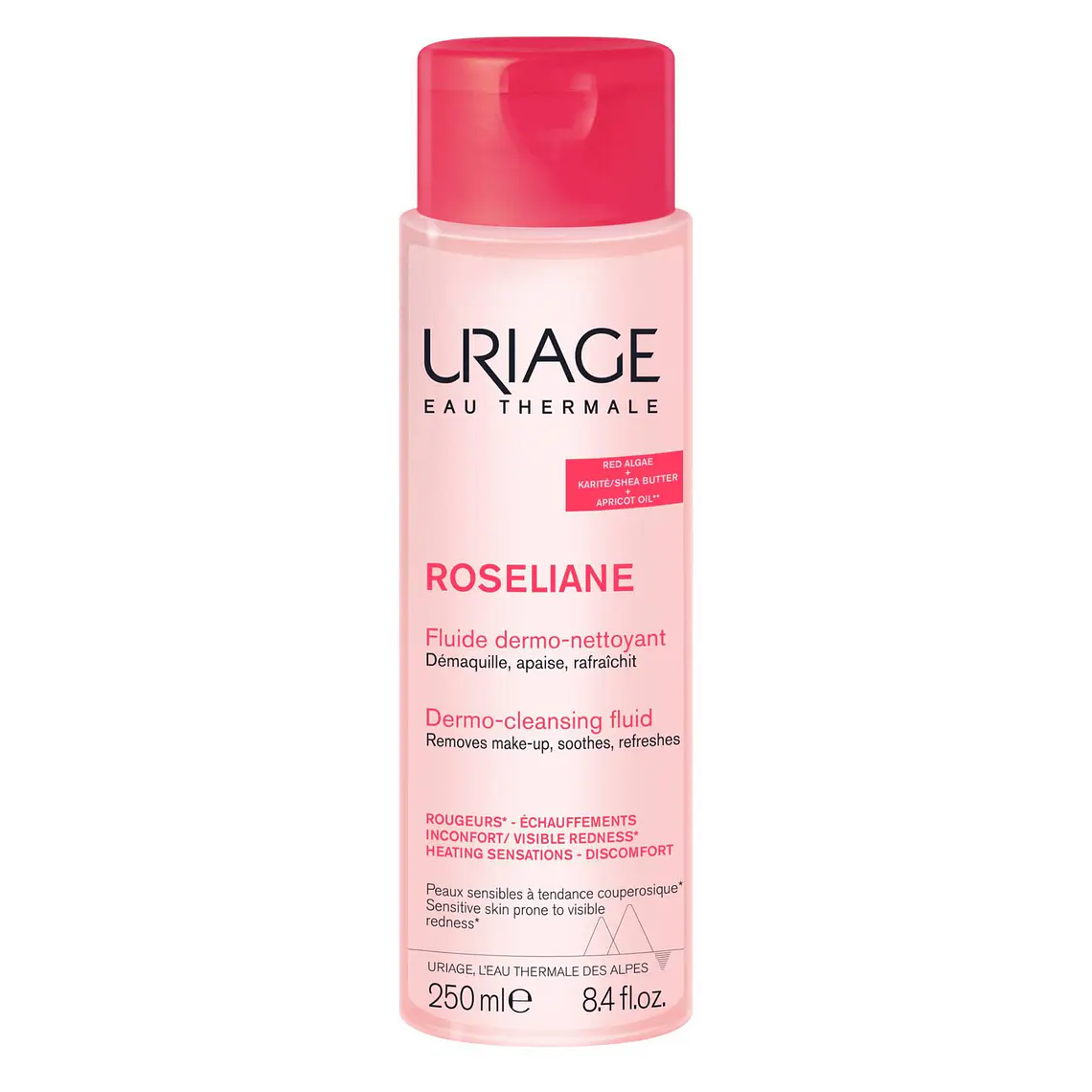 Uriage Eau Thermale Roséliane Fluido de Limpeza 250ml – Pele Sensível e Vermelhidão 1