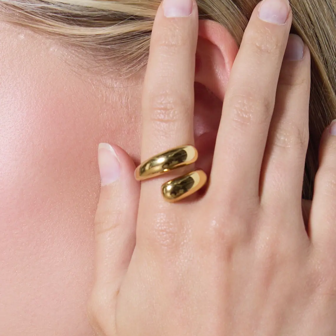 Anel AURA Dourado – Aço Inox 3