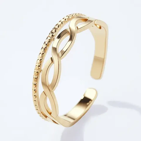 Anel ÉTERNEL Dourado – Aço Inox